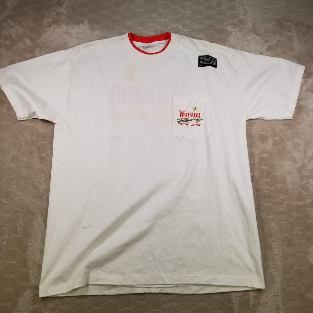 VTG 90s Winston Racing Shirt Sz XL NWT FLAWS See Pics Stains